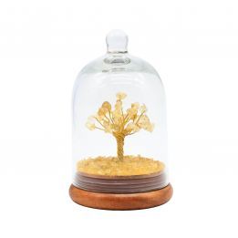 Árbol Felicidad Campana Cristal CITRINO 12cm